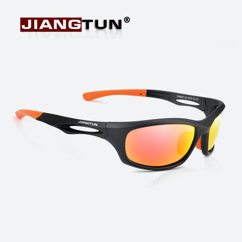JIANGTUN Flexible TR90 Sport Sunglasses Men Polarized Brand Designer UV400 Protection Sun Glasses Outdoor Cool Goggles Oculos