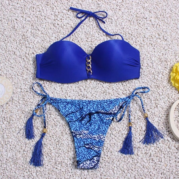 Bikinis Women Swimsuit Push Up Swimwear Female 2017 Sexy Brazilian Bikini Set Halter Beach Bathing Suit Maillot De Bain Femme