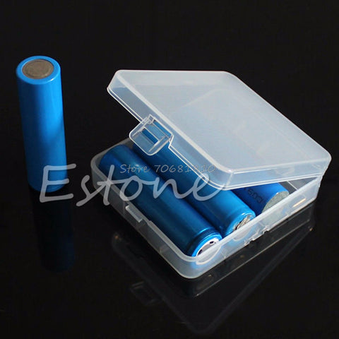 Transparent Hard Plastic Case Holder Storage Battery Box for 4 x 18650 Batteries -R179 Drop Shipping