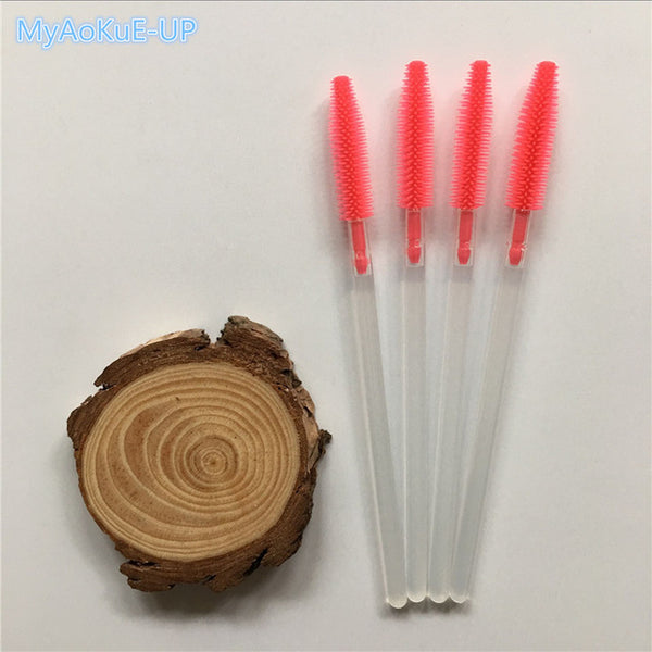 Silicone eyelash brush head lashes brush pack 15 colors disposable makeup brushes tools 200pcs wholesale