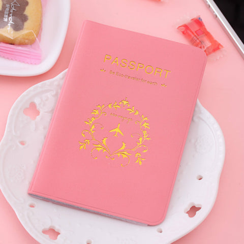 1pc Fashion New Passport Holder Documents Bag Sweet Trojan Travel Passport Cover Card Case Travel Accessories