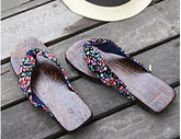 wood sandals 2017 New Fashion Retro Japanese style clogs fashion wooden flip flops slippers Women's clogs slippers h185
