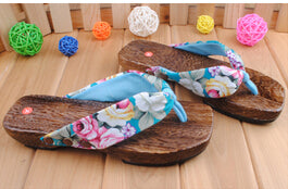 wood sandals 2017 New Fashion Retro Japanese style clogs fashion wooden flip flops slippers Women's clogs slippers h185