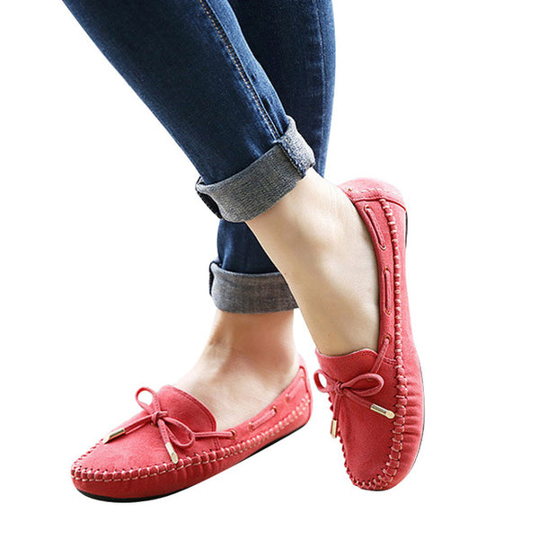 HEE GRAND Casual Bowtie Loafers Sweet Candy Colors Women Flats Solid Summer Style Shoes Woman 4 Colors Plus Size 35-41 XWD2263