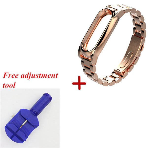 Plus Stainless Steel Metal Strap for Xiaomi Miband 2 Smart Bracelet Watchband Screwless Wristband Xiomi Mi Band 2 Replace Belt