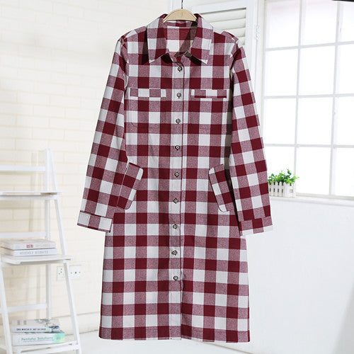 Dioufond Women Long Shirts Long Sleeve Shirts Chemise Femme Manche Longue Plaid Shirt Women Tops Camisetas Largas Mujeres 2017