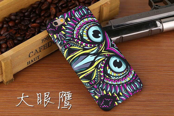 Brand Animals Lion Wolf Owl Pattern Hard Back Phone Case For iPhone 7 6 6s Plus se 5s Glow In The Dark Luminous Forest King Case