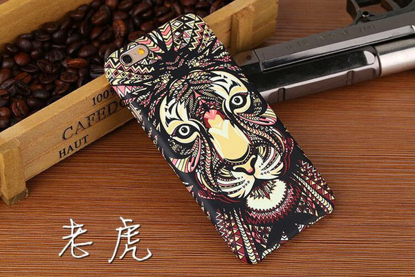 Brand Animals Lion Wolf Owl Pattern Hard Back Phone Case For iPhone 7 6 6s Plus se 5s Glow In The Dark Luminous Forest King Case