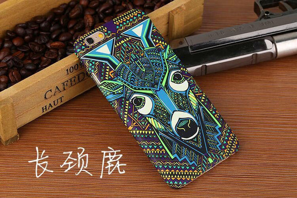 Brand Animals Lion Wolf Owl Pattern Hard Back Phone Case For iPhone 7 6 6s Plus se 5s Glow In The Dark Luminous Forest King Case