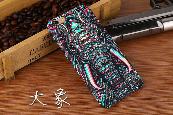 Brand Animals Lion Wolf Owl Pattern Hard Back Phone Case For iPhone 7 6 6s Plus se 5s Glow In The Dark Luminous Forest King Case