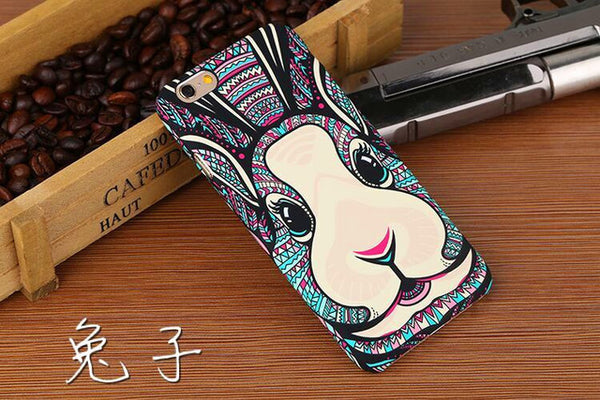 Brand Animals Lion Wolf Owl Pattern Hard Back Phone Case For iPhone 7 6 6s Plus se 5s Glow In The Dark Luminous Forest King Case