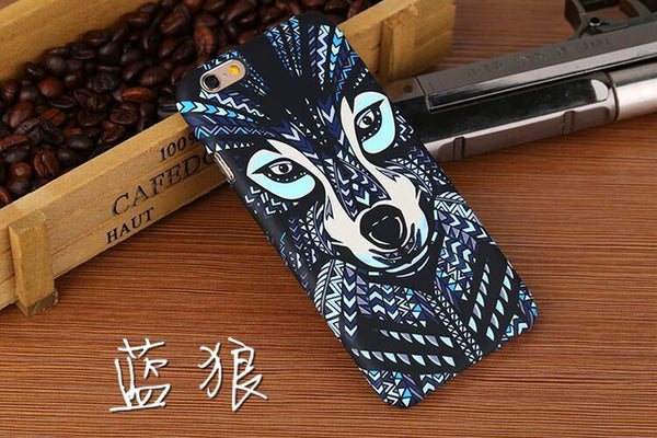 Brand Animals Lion Wolf Owl Pattern Hard Back Phone Case For iPhone 7 6 6s Plus se 5s Glow In The Dark Luminous Forest King Case