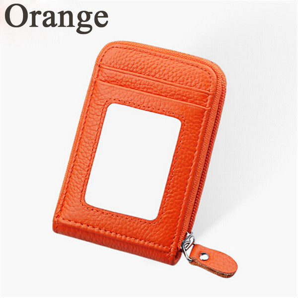 QICAI.YANZI Brand Unisex Card Holder Fashion Leather Wallet Zipper ID Credit Card Holder Organizer Bag Purse Large Capacity N535