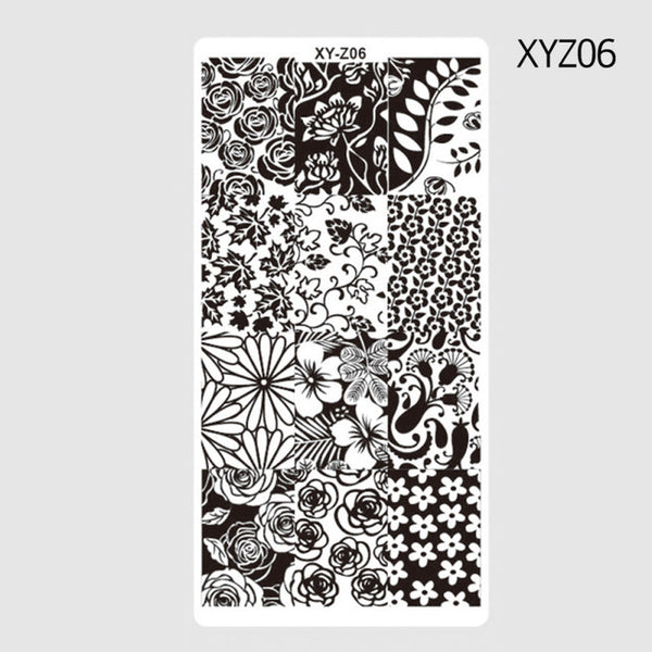 1 Pcs Nail Stamping Plates 2017 New Arrival Lace/Cartoon/Animal/Flowers Patterns Nail Art Decoration Polish Templates SAXYZ01-32