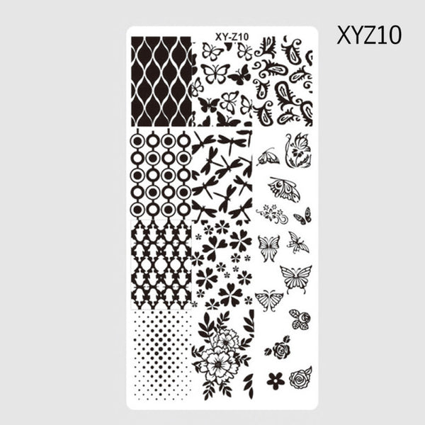 1 Pcs Nail Stamping Plates 2017 New Arrival Lace/Cartoon/Animal/Flowers Patterns Nail Art Decoration Polish Templates SAXYZ01-32