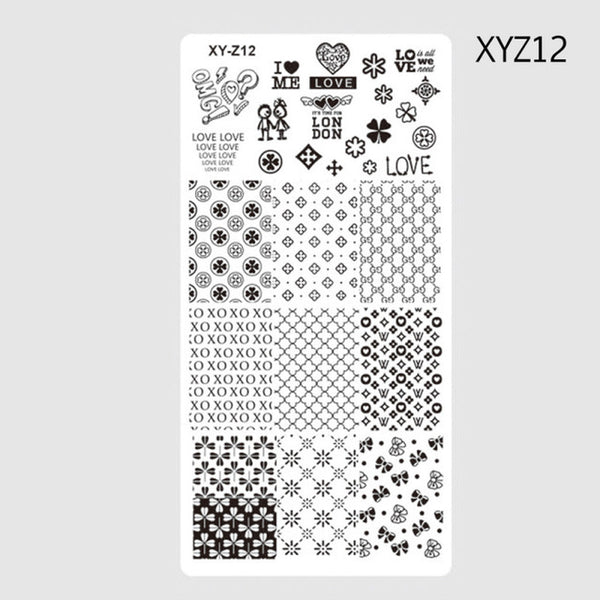 1 Pcs Nail Stamping Plates 2017 New Arrival Lace/Cartoon/Animal/Flowers Patterns Nail Art Decoration Polish Templates SAXYZ01-32