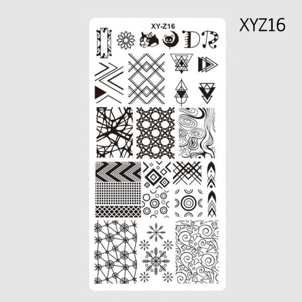 1 Pcs Nail Stamping Plates 2017 New Arrival Lace/Cartoon/Animal/Flowers Patterns Nail Art Decoration Polish Templates SAXYZ01-32