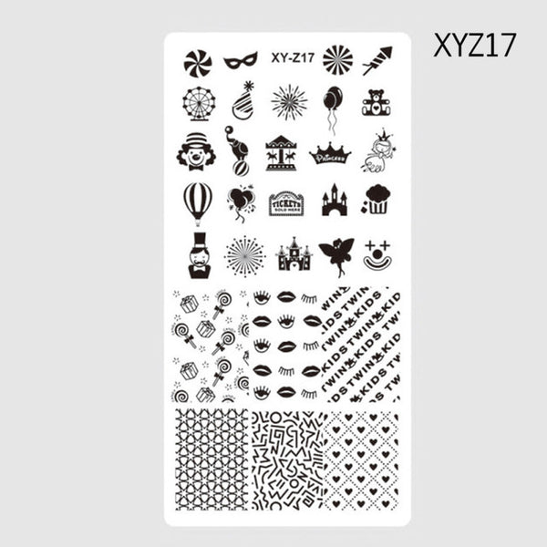 1 Pcs Nail Stamping Plates 2017 New Arrival Lace/Cartoon/Animal/Flowers Patterns Nail Art Decoration Polish Templates SAXYZ01-32