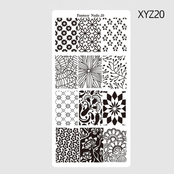 1 Pcs Nail Stamping Plates 2017 New Arrival Lace/Cartoon/Animal/Flowers Patterns Nail Art Decoration Polish Templates SAXYZ01-32