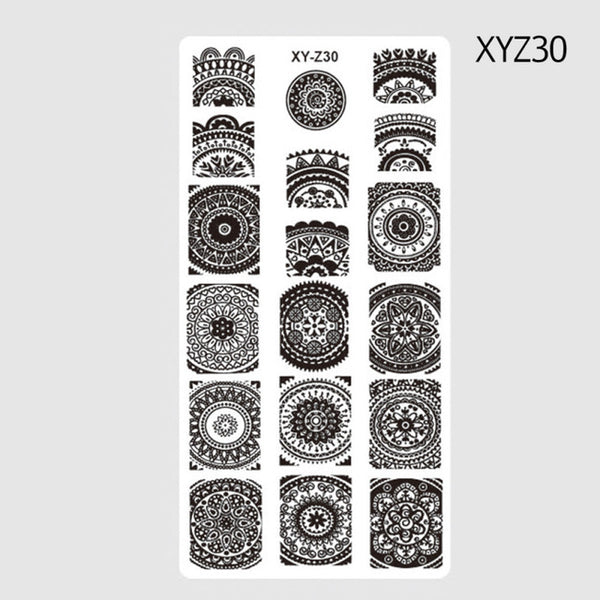 1 Pcs Nail Stamping Plates 2017 New Arrival Lace/Cartoon/Animal/Flowers Patterns Nail Art Decoration Polish Templates SAXYZ01-32