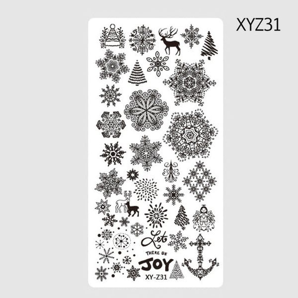 1 Pcs Nail Stamping Plates 2017 New Arrival Lace/Cartoon/Animal/Flowers Patterns Nail Art Decoration Polish Templates SAXYZ01-32