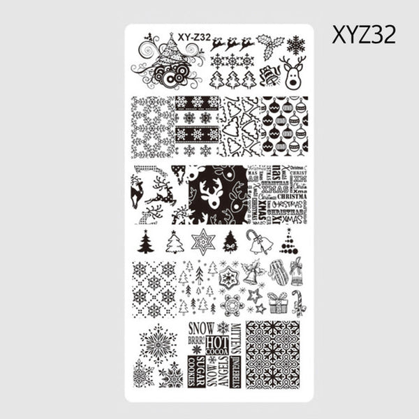 1 Pcs Nail Stamping Plates 2017 New Arrival Lace/Cartoon/Animal/Flowers Patterns Nail Art Decoration Polish Templates SAXYZ01-32