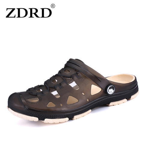 ZDRD Fashion Summer Men slippers Breathable beach sandals croc male shoes Hollow out of the drag men shoes sandals for summer