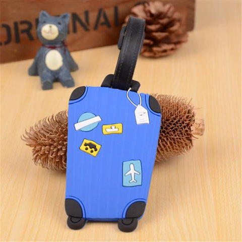 1pc New Suitcase Cartoon Luggage Tags Design ID Tag Address Holder Identifier Label Travel Accessories Maleta De Ferramenta