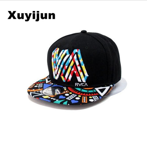 Xuyijun Unique personality color graffiti Snapback Caps Flat Hip Hop Cap Baseball Hats For Men and woman bone Casquette dad caps