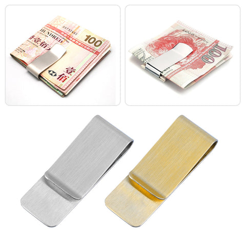 Men Stainless Steel Money Clip Cash Note Wallet Purse Money Clips Metal Wallet Clamp for Money Holder