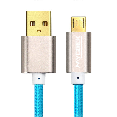 MyGeek Nylon Micro USB Cable for Samsung HTC Huawei Xiaomi Android 3m 2m Fast Charge wire Microusb Mini USB Mobile Phone Cables