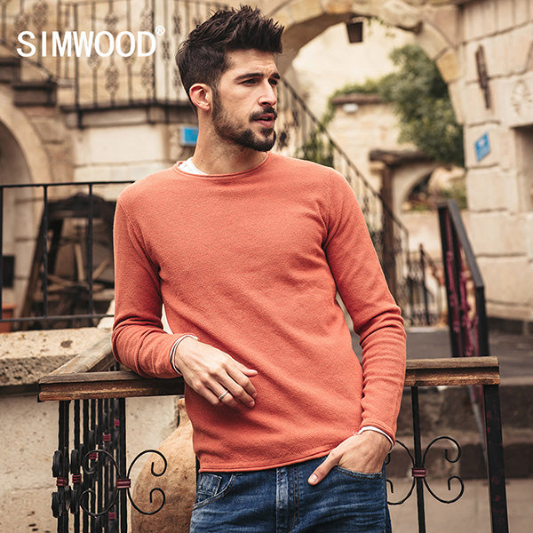 SIMWOOD  Brand 2017 New Autumn Winter Casual Sweater Men Fashion long Sleeve pullovers MY2015