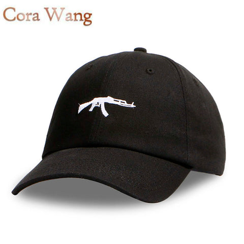 top selling Uzi Gun Baseball Cap US Fashion 2017 Ak47 Snapback Hip hop Cap  Curve visor 6 panel Hat casquette de marque