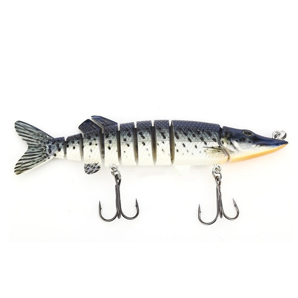 Pro beros 12.8cm Fishing Lures Lifelike Multijointed 9 Segement Pike Swimbait Crankbait 3D Eyes Fishing Lure Hard Fake Fish Bait