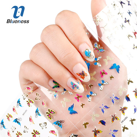 Nail Stickers 24 Sheets Moon Butterfly Animal Pattern For Stamping 3D Charms Bronzing Nail Art Decal Top Quality For Beauty Gift