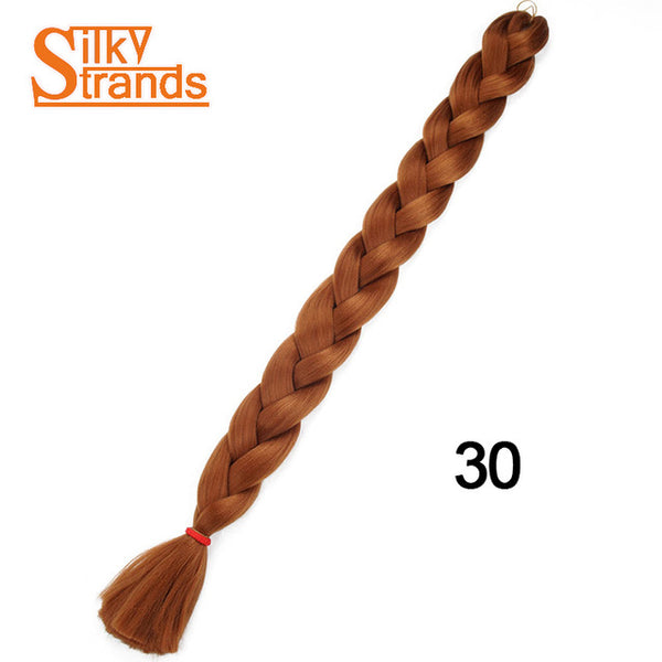 Silky Strands 82inch 165g Crochet Kanekalon Braiding Hair Jumbo Braids Blonde Synthetic Hair Extensions 1pack/Lot