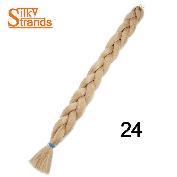 Silky Strands 82inch 165g Crochet Kanekalon Braiding Hair Jumbo Braids Blonde Synthetic Hair Extensions 1pack/Lot