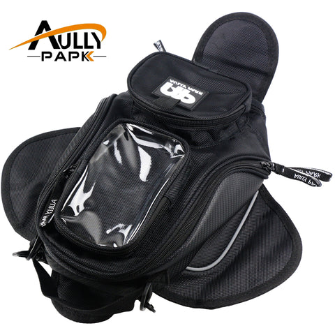 New Black Oil Fuel Tank Bag Magnetic Motorcycle Motorbike Oil Fuel Tank Bag saddle Bag w/ Bigger Window Moto Accessory