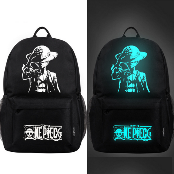 Senkey style Fashion Noctilucent Men's Backpack Anime Luminous Teenagers Men Women's Student Cartoon School Bags Casual Backpack