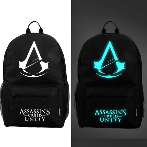 Senkey style Fashion Noctilucent Men's Backpack Anime Luminous Teenagers Men Women's Student Cartoon School Bags Casual Backpack