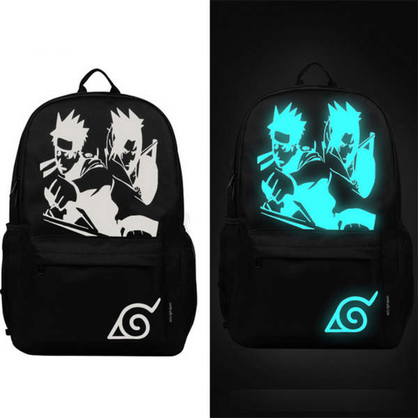 Senkey style Fashion Noctilucent Men's Backpack Anime Luminous Teenagers Men Women's Student Cartoon School Bags Casual Backpack