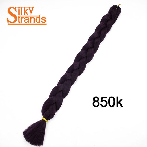 Silky Strands Kanekalon Jumbo Braids Bulk Synthetic Hair 82'' 165g Kanekalon African Braiding Hair Style Crochet Hair