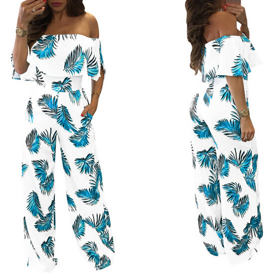 INUPIAT 2017 New Style Women's Jumpsuits Romper Full Length Straight Fashion Off Shoulder Women Jumpsuit for Summer Rompers
