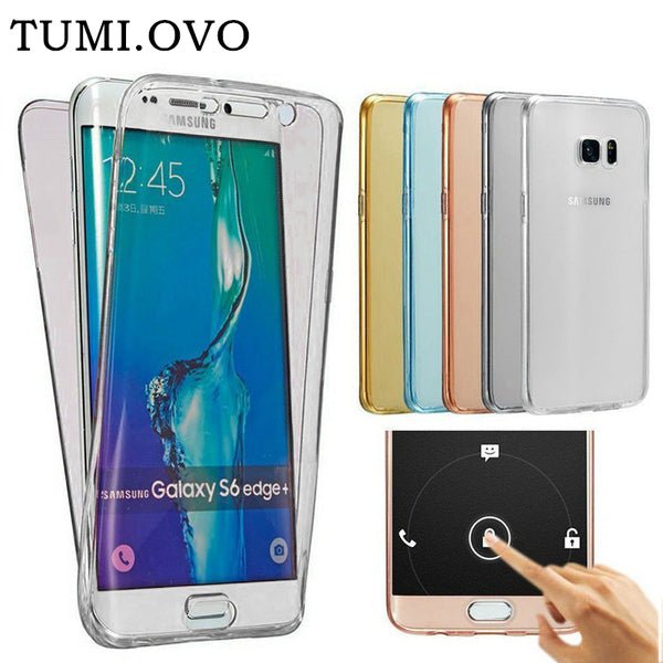 For Samsung Galaxy A3 A5 A7 2016 2017 J1 J2 J3 J5 J7 Prime S8 S7 S6 Edge Plus Grand Prime Soft TPU 360 Full Body Cover Case