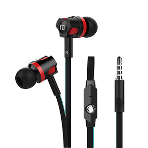 Hot sale JM26 stereo Earphones 3.5MM in-ear earbuds headsets Super Bass sound Headphone with flat cable with mic for IPhone HTC