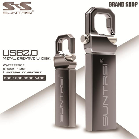 Suntrsi USB Flash Drive 64GB Metal Pendrive High Speed USB Stick 32GB Pen Drive Real Capacity 16GB USB Flash Free Shipping