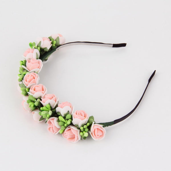 Stylish Women Girls Floral Headband Bohemia HairBand Flower Garland Wedding Prom Head wrap Hair Accessories Gift 2017 NewArrival