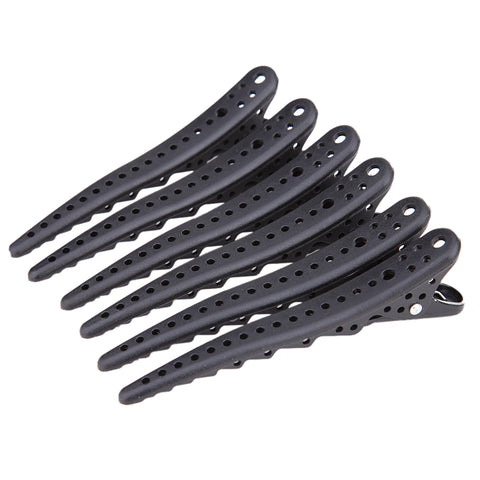 6Pcs Hair Clips Mouth Professional Hairdressing Salon Hairpins Hair Accessories Headwear Barrette Hair Care Styling Tools Black