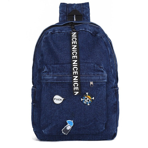 PECKHAMRYE backpack schoolbag women school backpack bags denim jeans backpack teenage backpacks for girls feminine bagpack