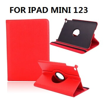 360 Degree Rotating 100% case for iPad mini1 Mini2 Mini3(Assorted colors)